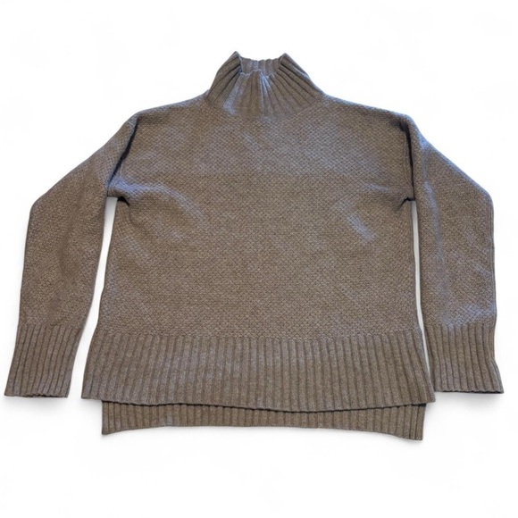 Everlane Sweaters - Everlane Honeycomb Funnel Neck Recycled Wool Cashmere Knit Sweater XS Oatmeal